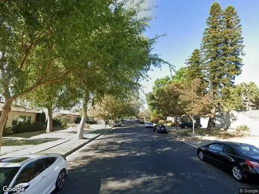 Lush tree-lined street near Wellness Haven Recovery detox center in Los Angeles.
